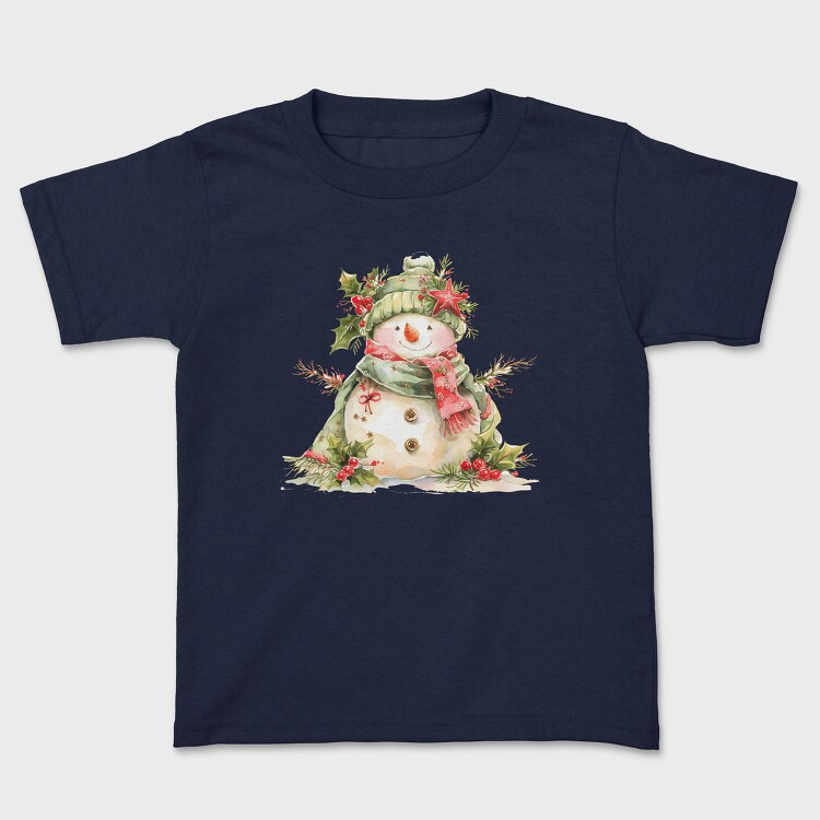 Snowman Christmas Wreath, Tricou Copii