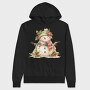 Snowman Christmas Wreath, Hanorac Oversize Barbati (Unisex)