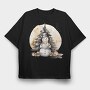 Snowman Circle 100760329, Tricou Oversize Barbati (Unisex)