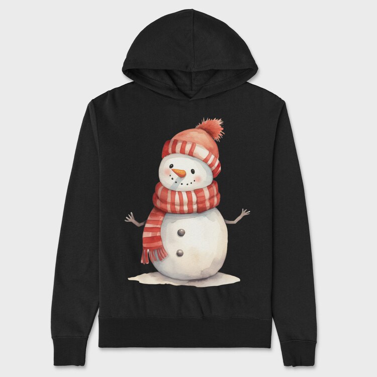 Snowman Ear Flaps, Hanorac Oversize Barbati (Unisex)