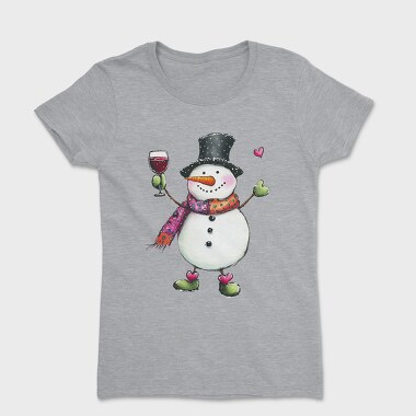 Snowman Festive Drink, Tricou Femei