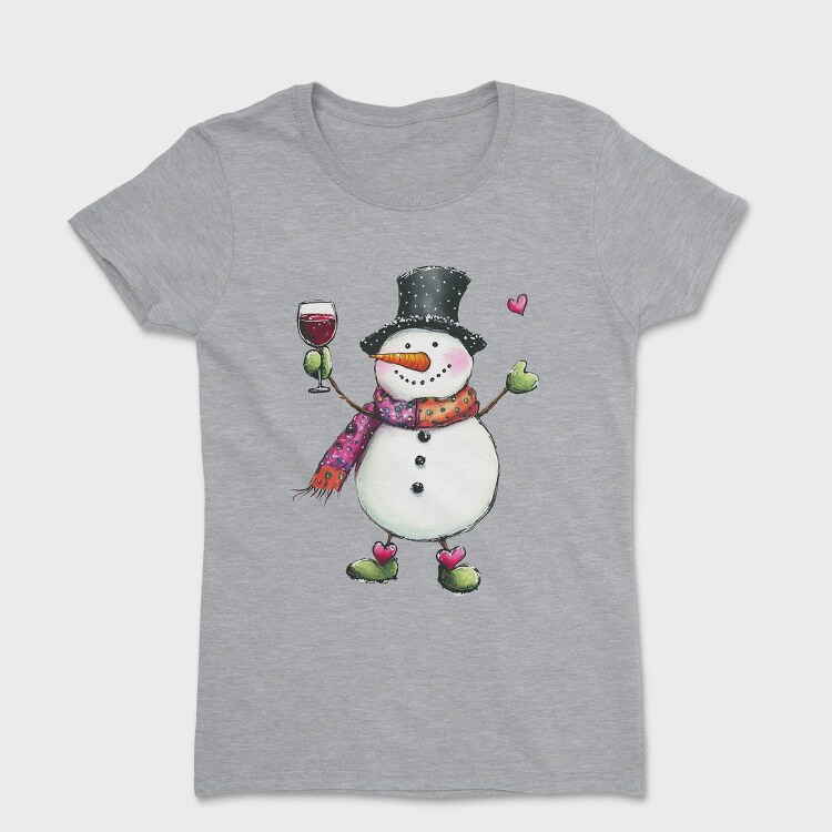 Snowman Festive Drink, Tricou Femei