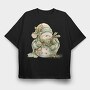 Snowman Friend, Tricou Oversize Barbati (Unisex)