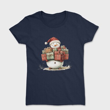 Snowman Gifts Heap, Tricou Femei