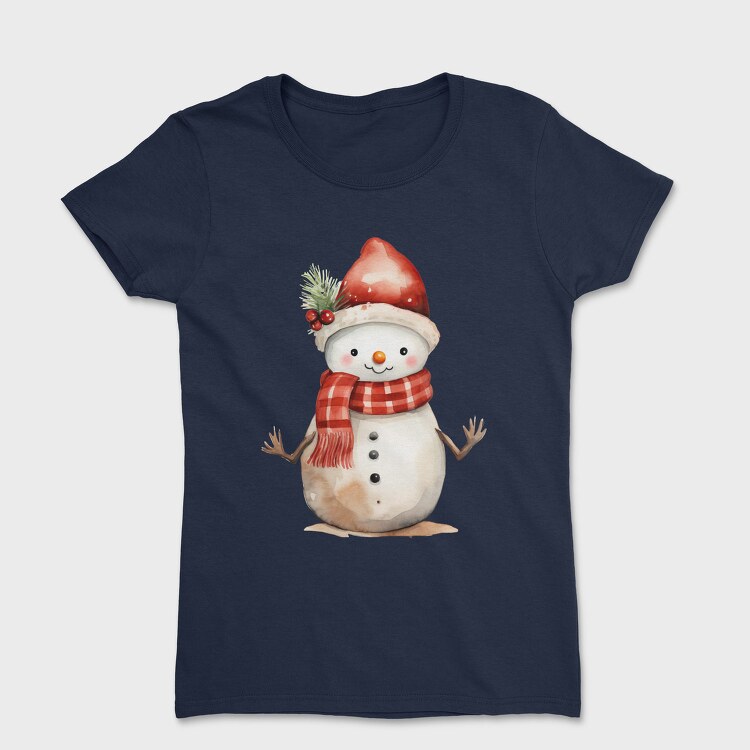 Snowman Hat Ornament, Tricou Femei