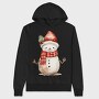 Snowman Hat Ornament, Hanorac Oversize Barbati (Unisex)
