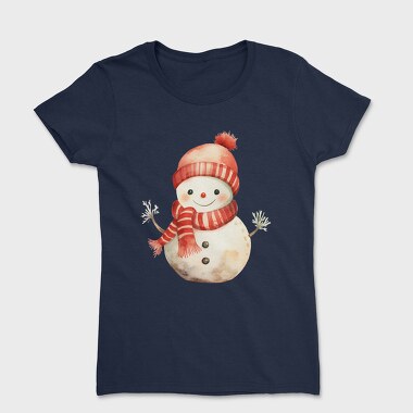 Snowman Hat Scarf, Tricou Femei