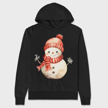 Snowman Hat Scarf, Hanorac Oversize Barbati (Unisex)