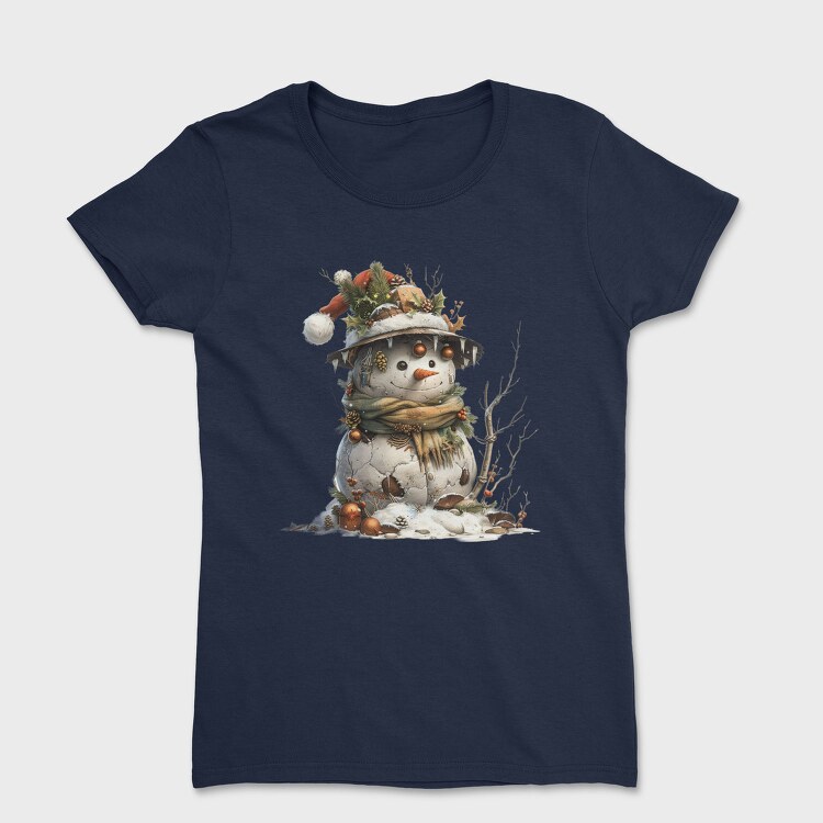 Snowman Hat Snow Garden, Tricou Femei