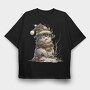 Snowman Hat Snow Garden, Tricou Oversize Barbati (Unisex)