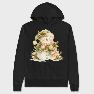 Snowman Holly Berry, Hanorac Oversize Barbati (Unisex)