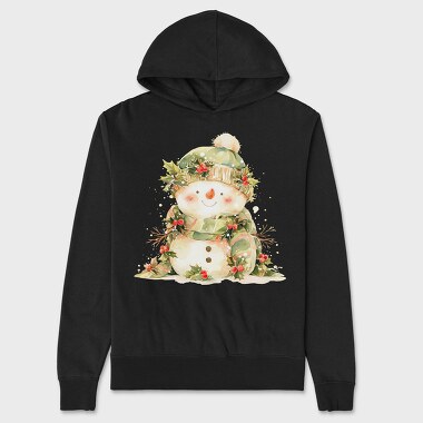 Snowman Holly Garland, Hanorac Oversize Barbati (Unisex)