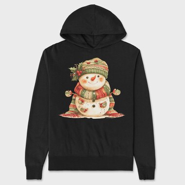 Snowman Holly Hat, Hanorac Oversize Barbati (Unisex)