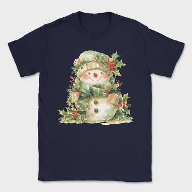 Snowman Holly Wreath, Tricou Barbati (Unisex)