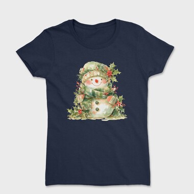 Snowman Holly Wreath, Tricou Femei
