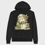 Snowman Holly Wreath, Hanorac Oversize Barbati (Unisex)