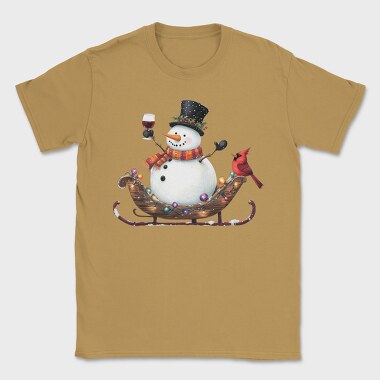 Snowman Sleigh Ride, Tricou Barbati (Unisex)
