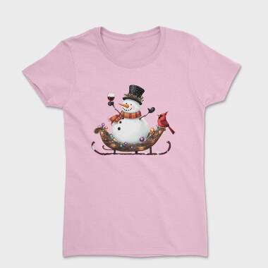 Snowman Sleigh Ride, Tricou Femei