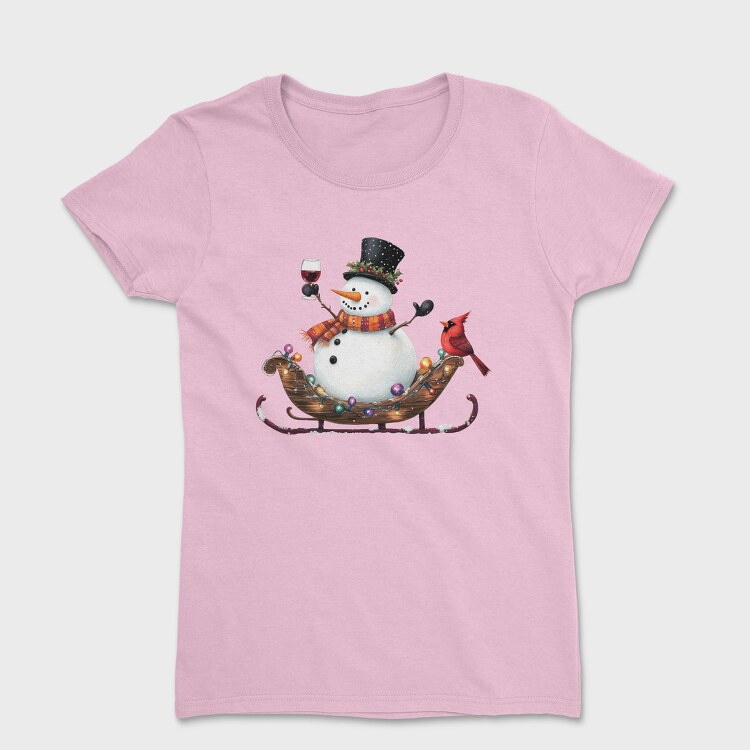 Snowman Sleigh Ride, Tricou Femei