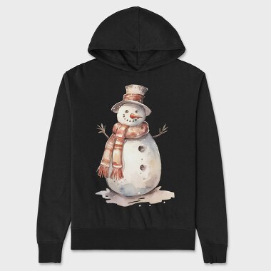 Snowman Snowy Hat, Hanorac Oversize Barbati (Unisex)