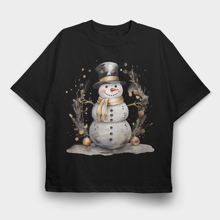 Snowman Sunglasses, Tricou Oversize Barbati (Unisex)