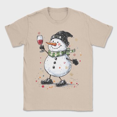 Snowman Toast Wine, Tricou Barbati (Unisex)