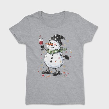 Snowman Toast Wine, Tricou Femei