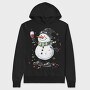 Snowman Toast Wine, Hanorac Oversize Barbati (Unisex)