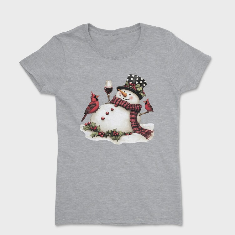 Snowman Wine Cardinals, Tricou Femei