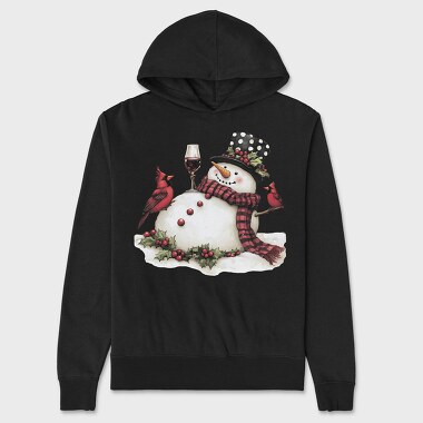 Snowman Wine Cardinals, Hanorac Oversize Barbati (Unisex)