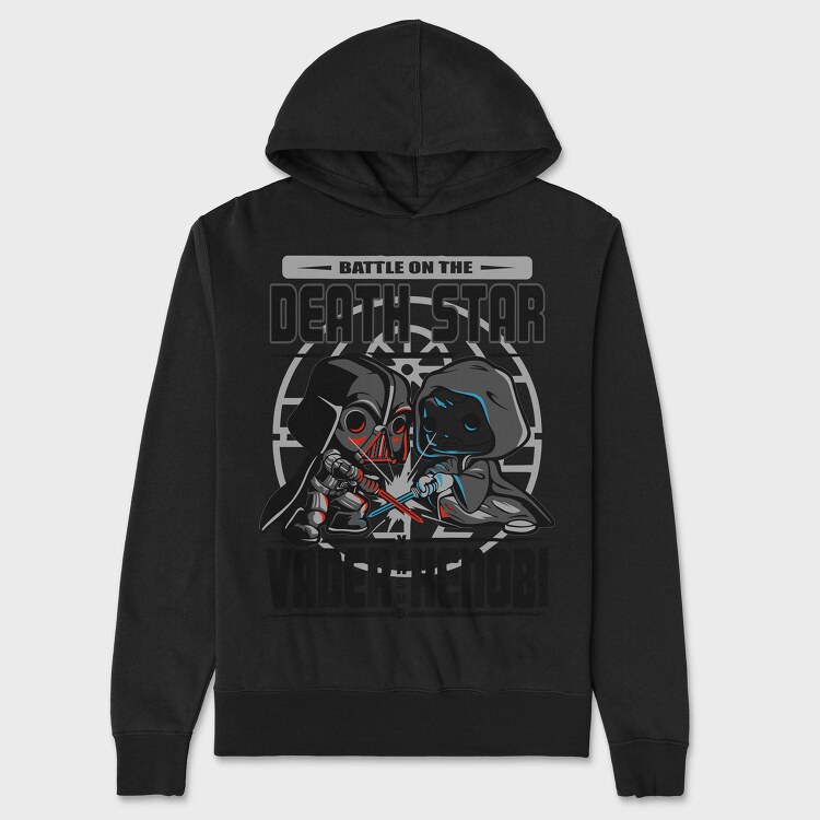 Vader Vs Kenobi, Hanorac Oversize Barbati (Unisex)