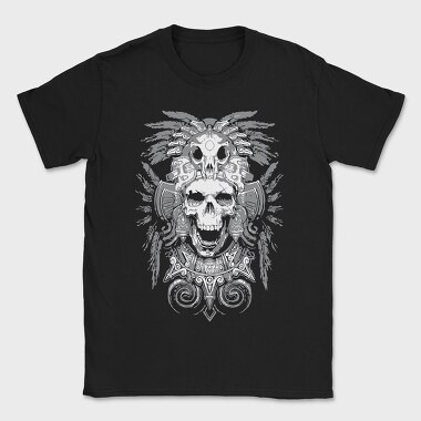 Warrior Skull Feathers, Tricou Barbati (Unisex)