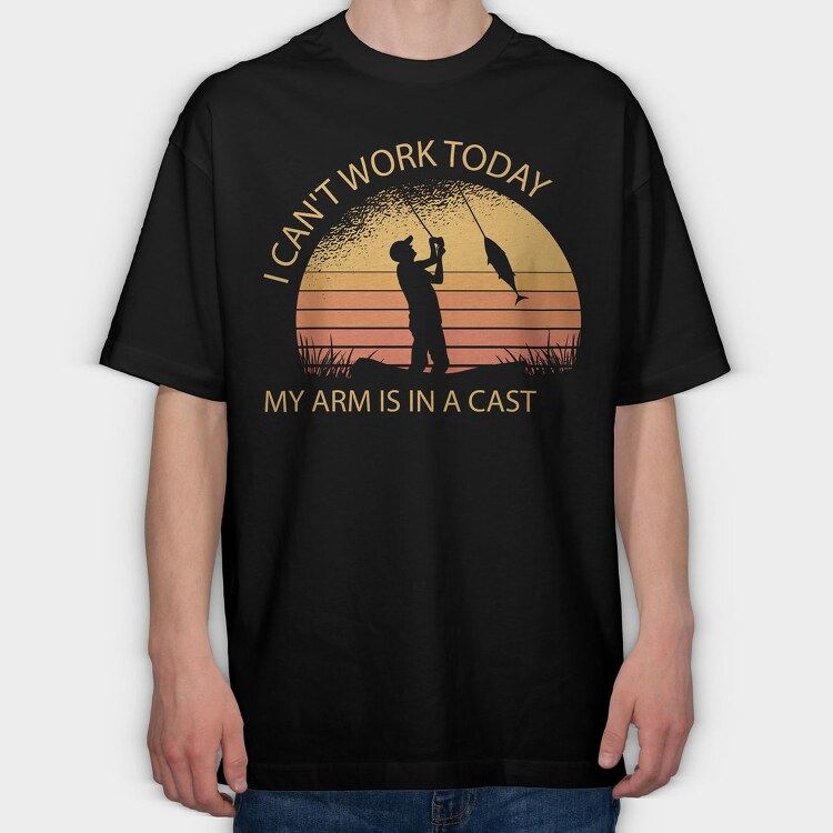 My Arm Is in a Cast Fishing, Tricou Oversize Barbati (Unisex)