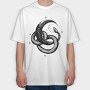 Snake Moon Stars, Tricou Oversize Barbati (Unisex)