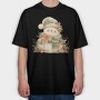Snowman Flower Bell, Tricou Oversize Barbati (Unisex)