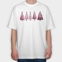 Sleigh Bell Snowscape, Tricou Oversize Barbati (Unisex)