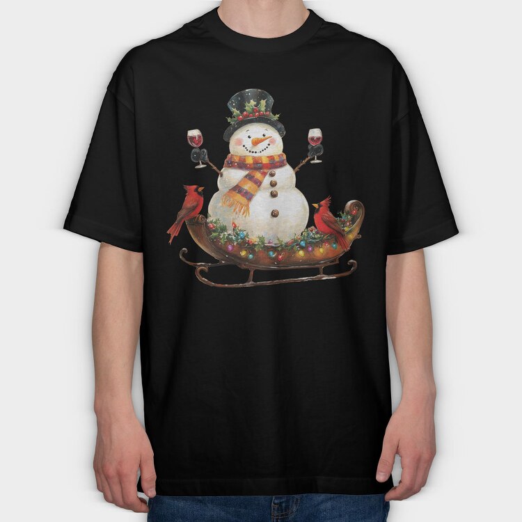 Sleigh Snow Fest, Tricou Oversize Barbati (Unisex)