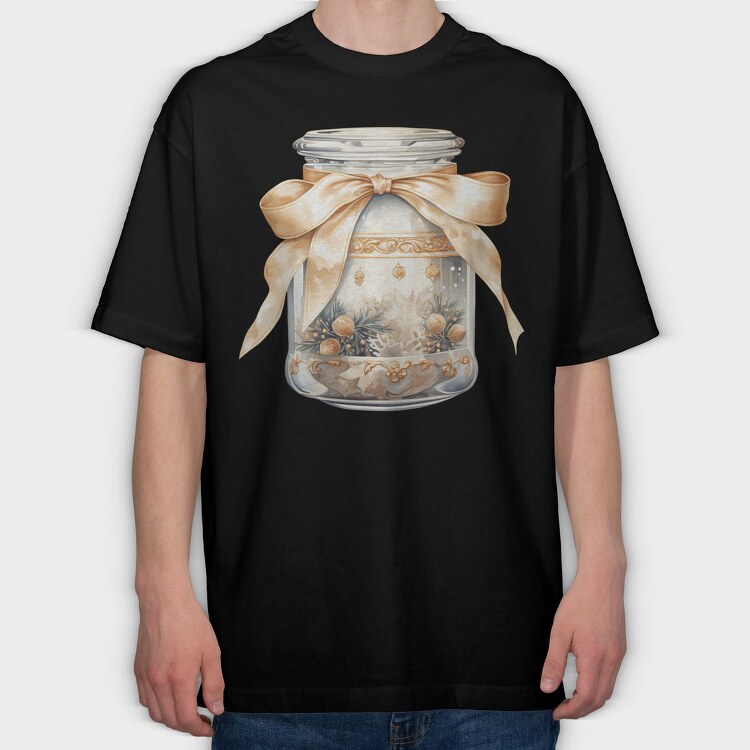 Snow Glass Jar, Tricou Oversize Barbati (Unisex)