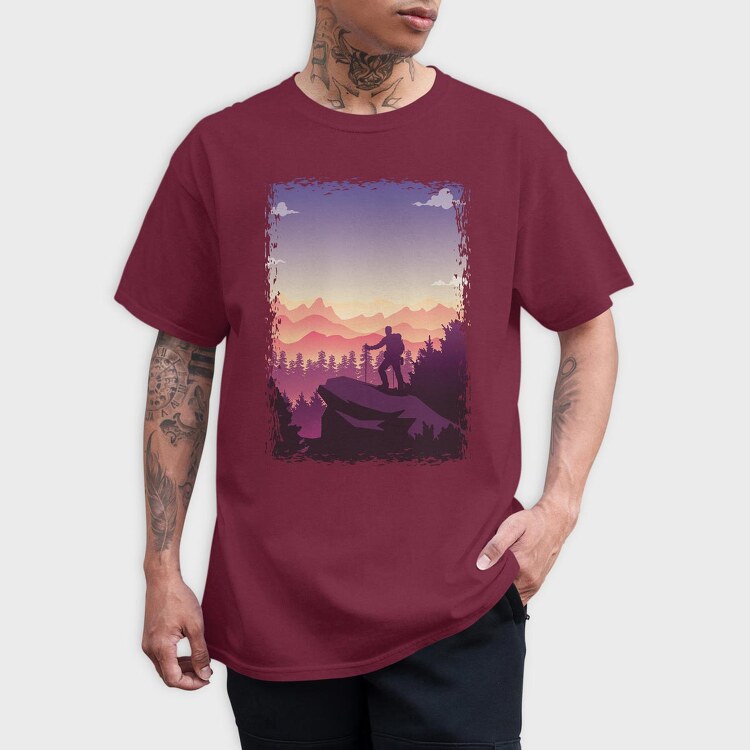 Poster Hiking, Tricou Barbati (Unisex)