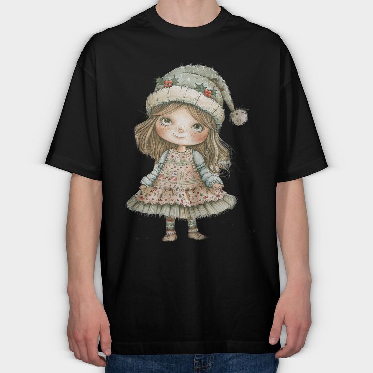 Snow Mistletoe Princess, Tricou Oversize Barbati (Unisex)