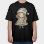 Snow Mistletoe Princess, Tricou Oversize Barbati (Unisex)