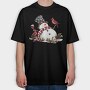 Snowman Christmas Wine, Tricou Oversize Barbati (Unisex)
