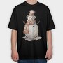 Snowman Snowy Hat, Tricou Oversize Barbati (Unisex)