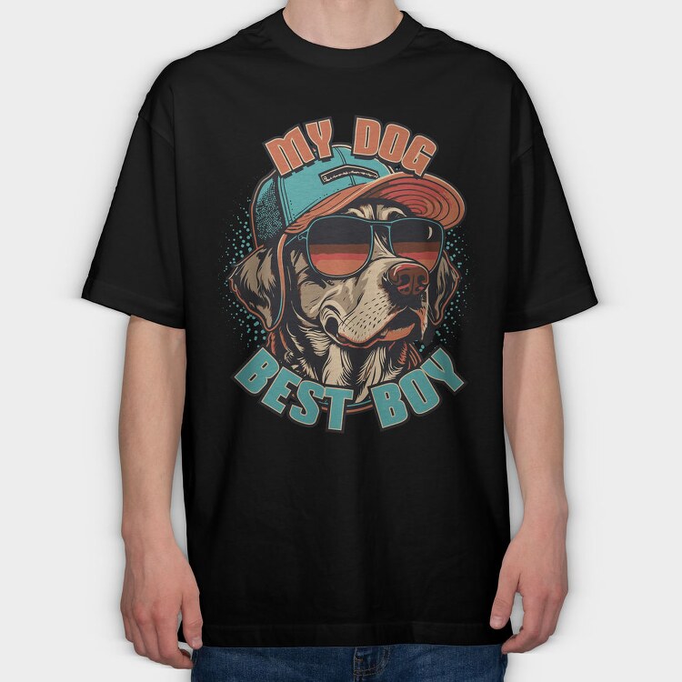 My Dog Best Boy, Tricou Oversize Barbati (Unisex)