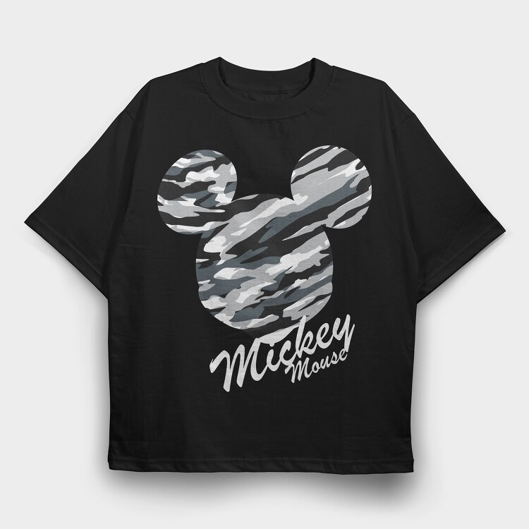 Zebra Mickey Ears, Tricou Oversize Barbati (Unisex)