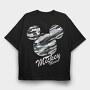 Zebra Mickey Ears, Tricou Oversize Barbati (Unisex)