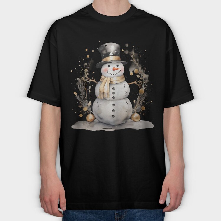 Snowman Sunglasses, Tricou Oversize Barbati (Unisex)