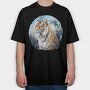 Snow Tiger Moon, Tricou Oversize Barbati (Unisex)