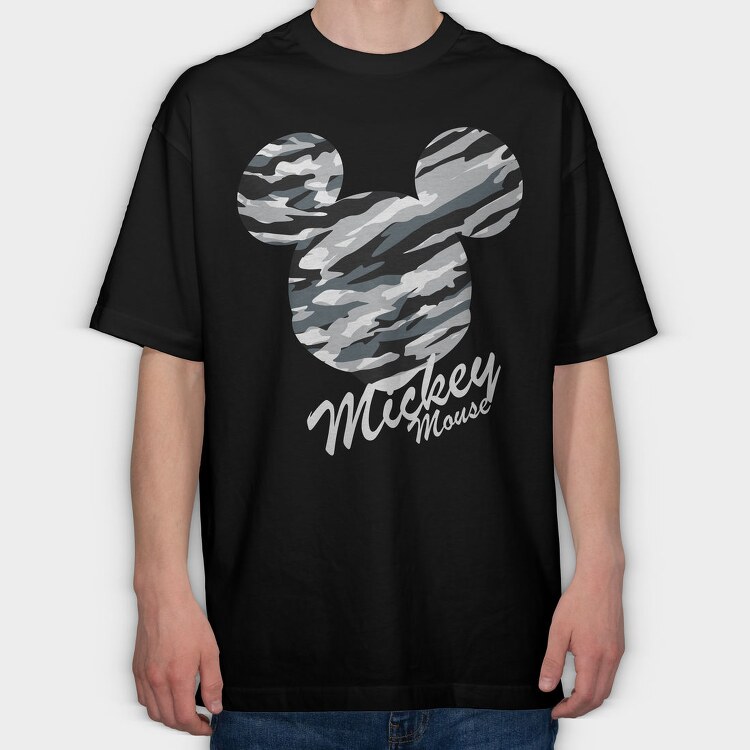 Zebra Mickey Ears, Tricou Oversize Barbati (Unisex)