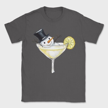 Snowman Wine Glass, Tricou Barbati (Unisex)